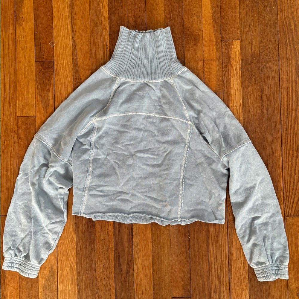 Aerie Light Blue Ribbed Turtleneck